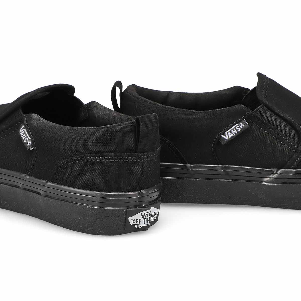 Black vans slip ons sale best sale