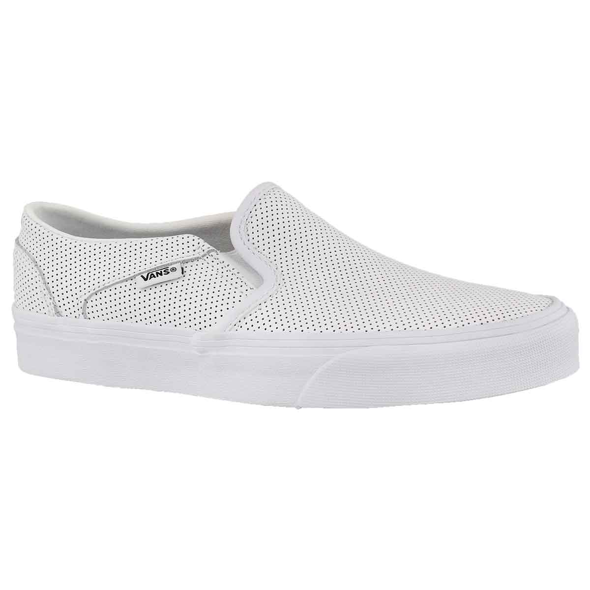 vans white perforated leather