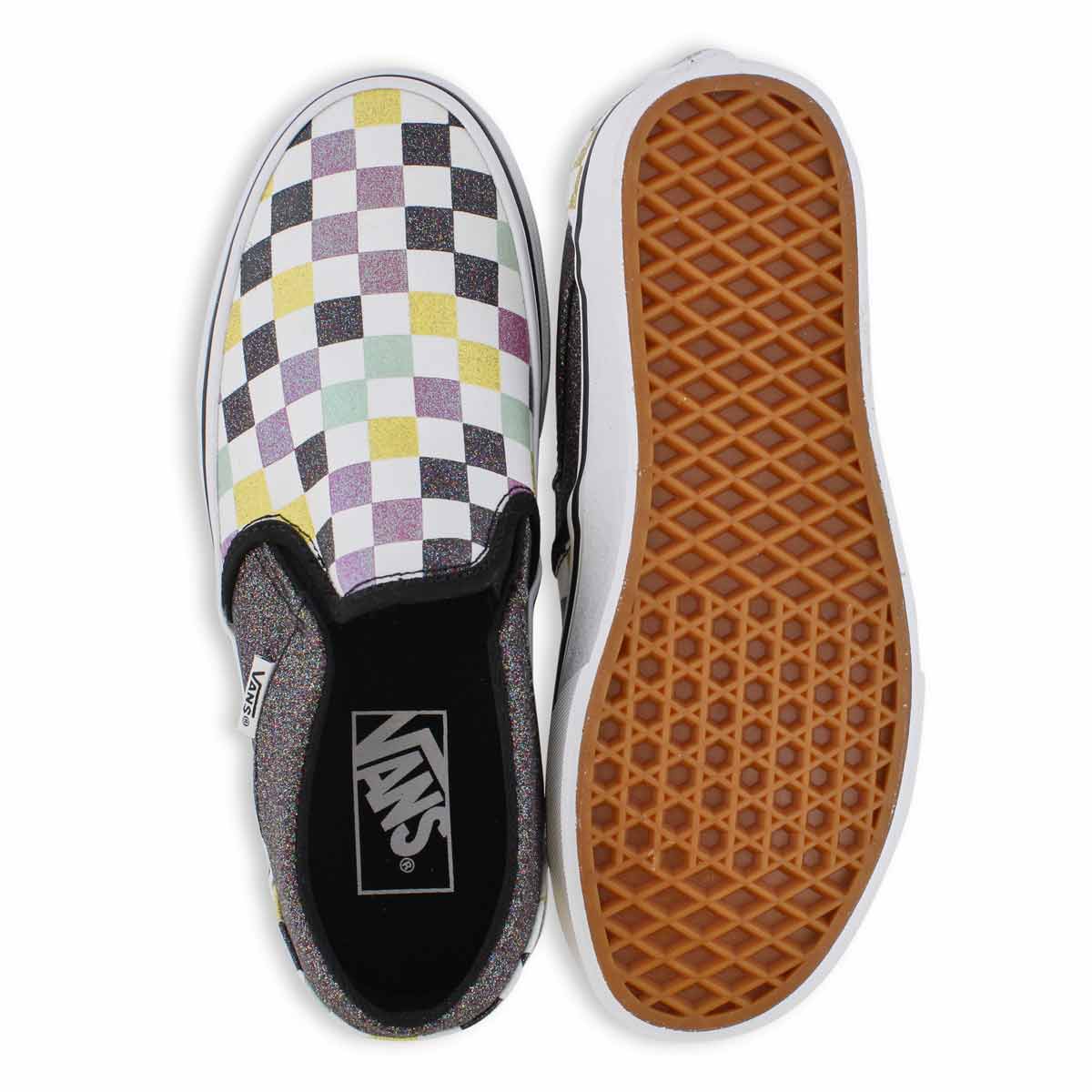 Women's Asher-Checker Slip On Sneaker - Glitter Multi