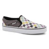 Women's Asher-Checker Slip On Sneaker - Glitter Multi