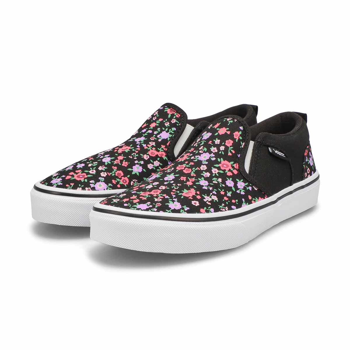 Vans Girls' Asher Slip On Sneaker - Floral | SoftMoc.com