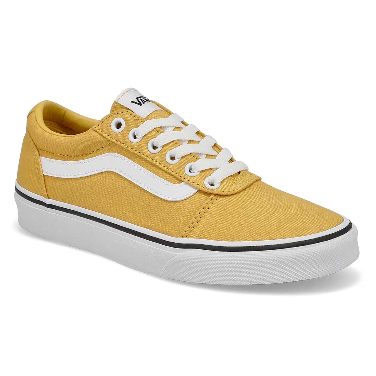 yellow lace up vans