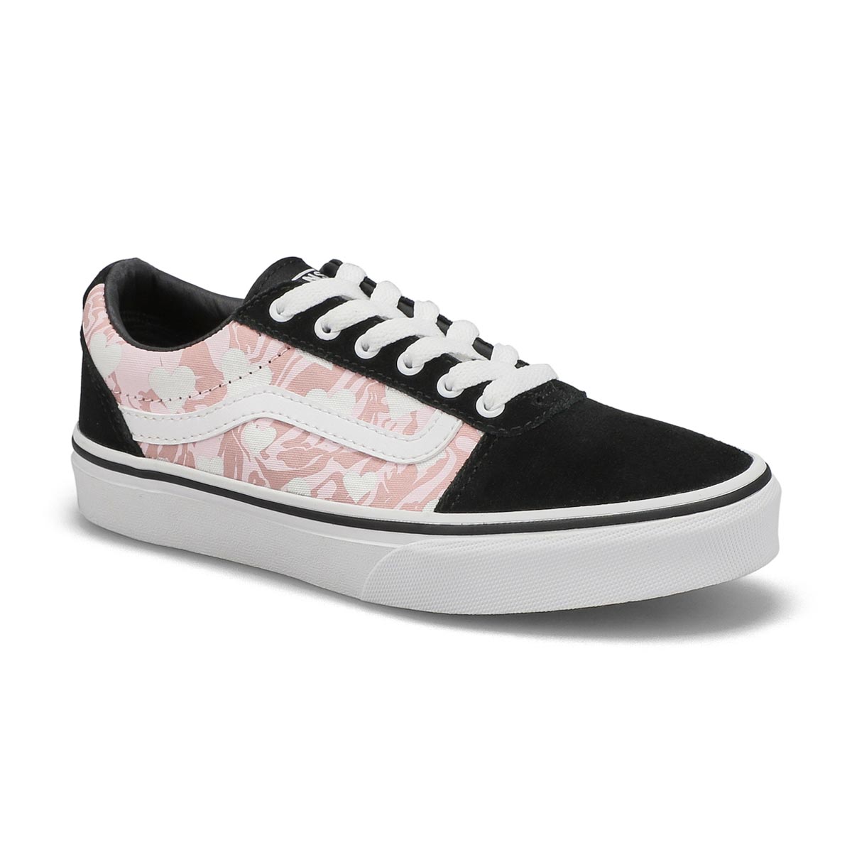 Vans Girls' Ward Marble Hearts Sneaker - Pink | SoftMoc.com