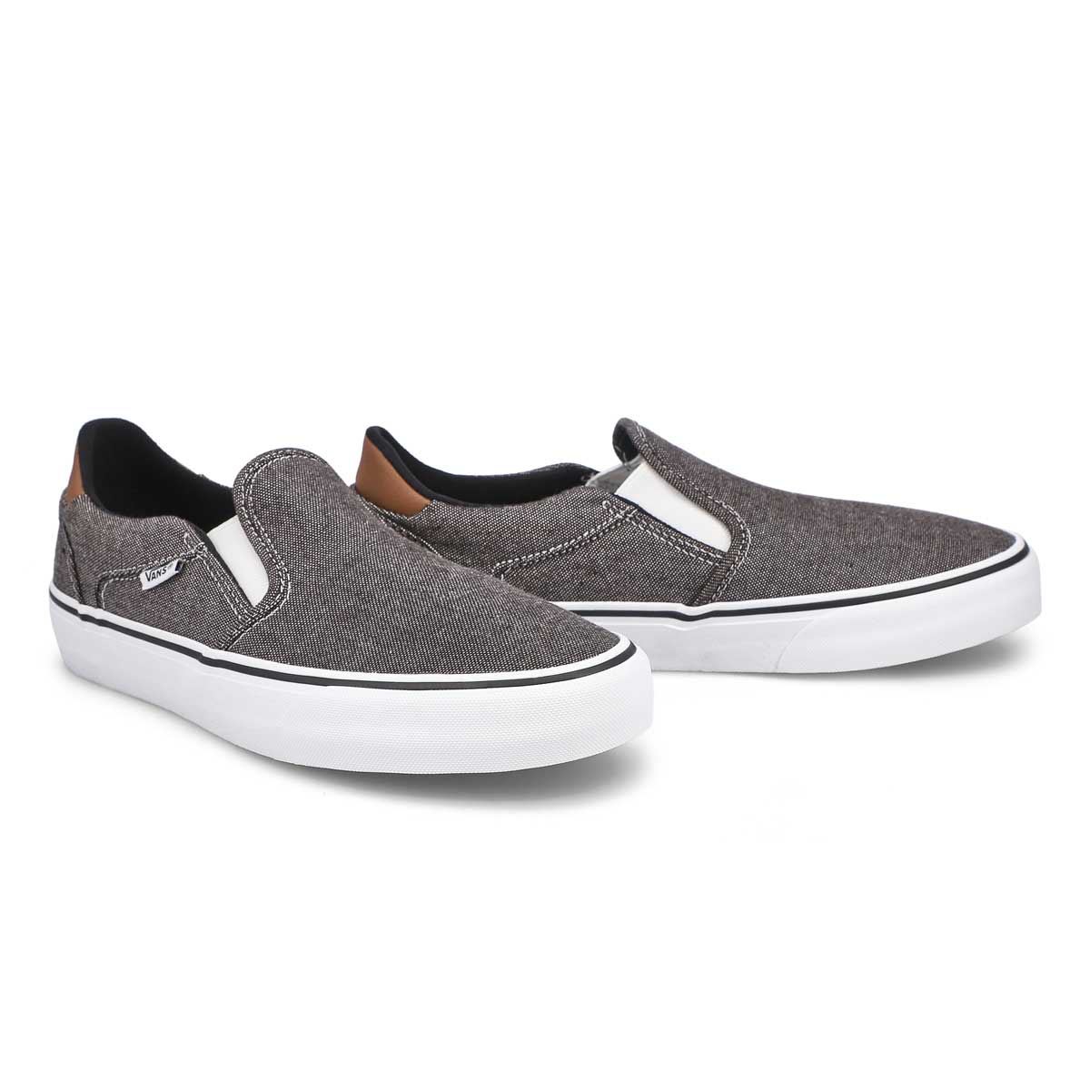 Vans Men's Asher Deluxe Sneaker - Black White 