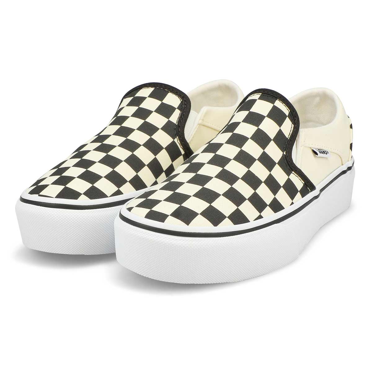 platform checkered vans womens