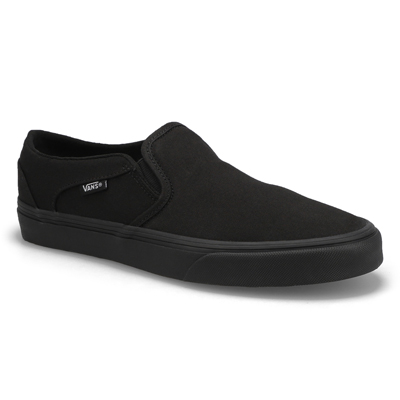 Vans Women's Asher Slip On Sneaker - Black/Bl | SoftMoc.com