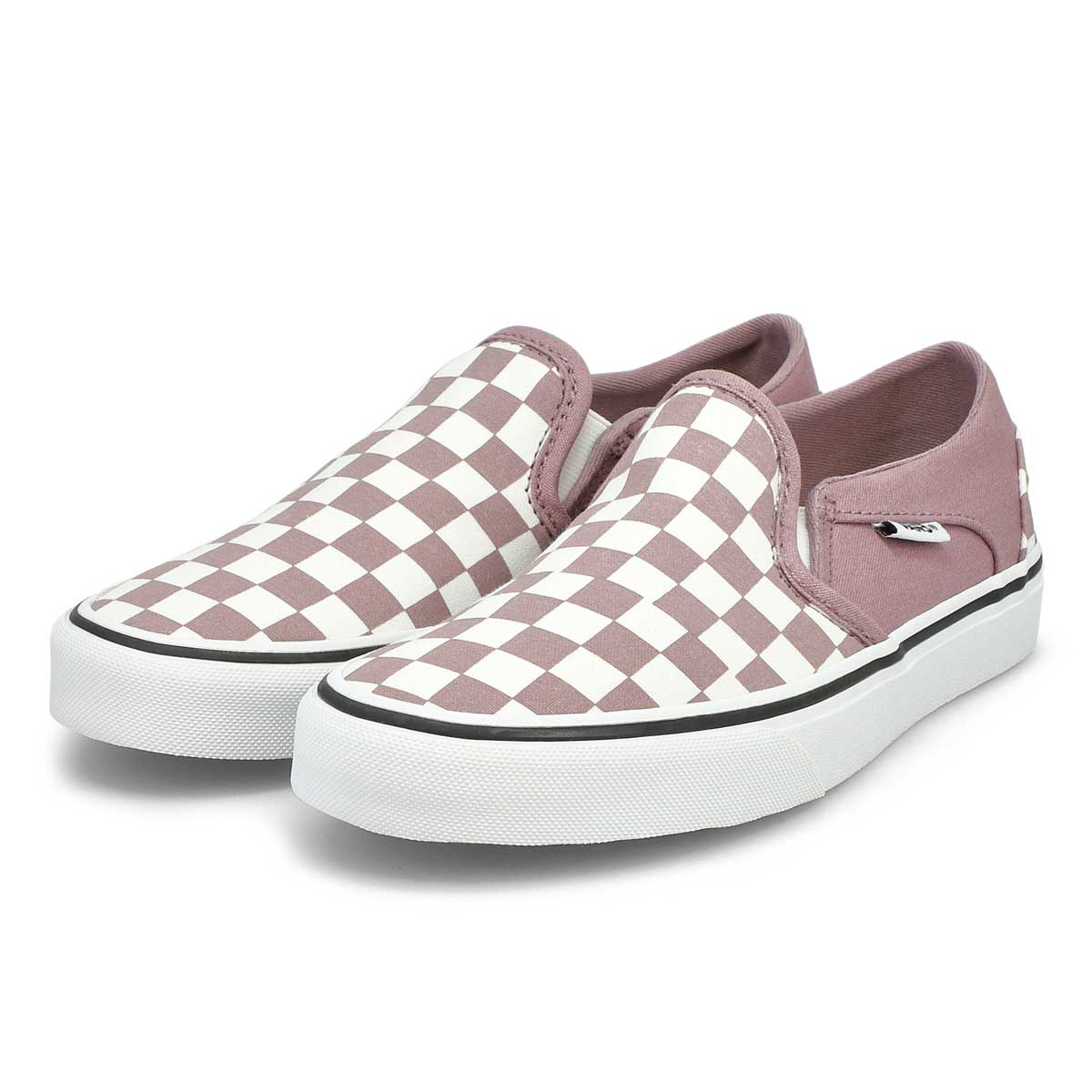 Vans Women's Asher Sneaker - Checkered Purple | SoftMoc.com