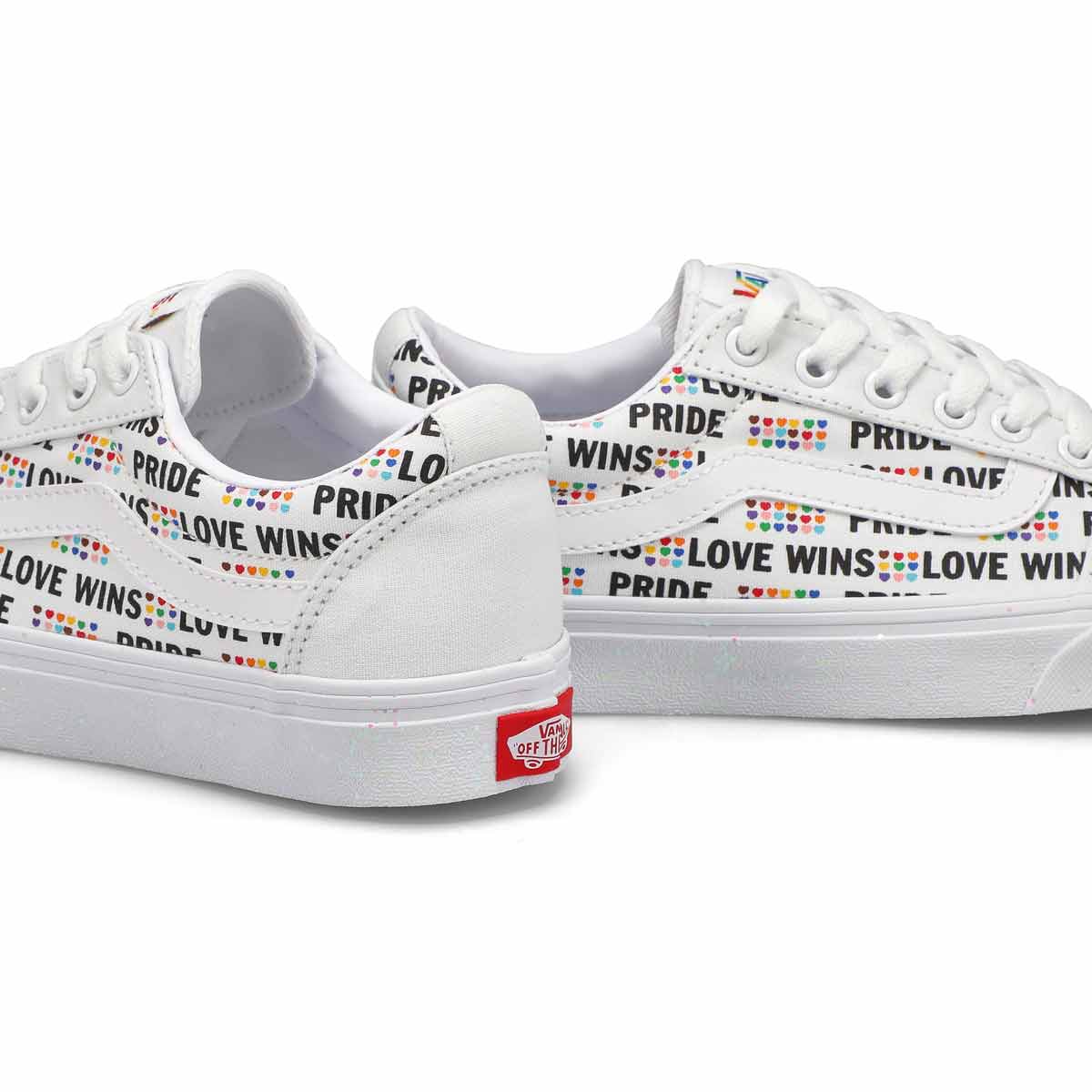 Women's Ward Pride Lace Up Sneaker - White/White