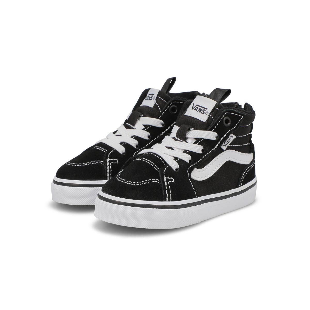 Infants' Filmore Hi Zip Sneaker - Black/ White