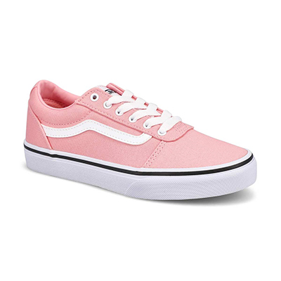 Vans Girls' Ward Lace Up Sneaker - Powder Pin | SoftMoc.com