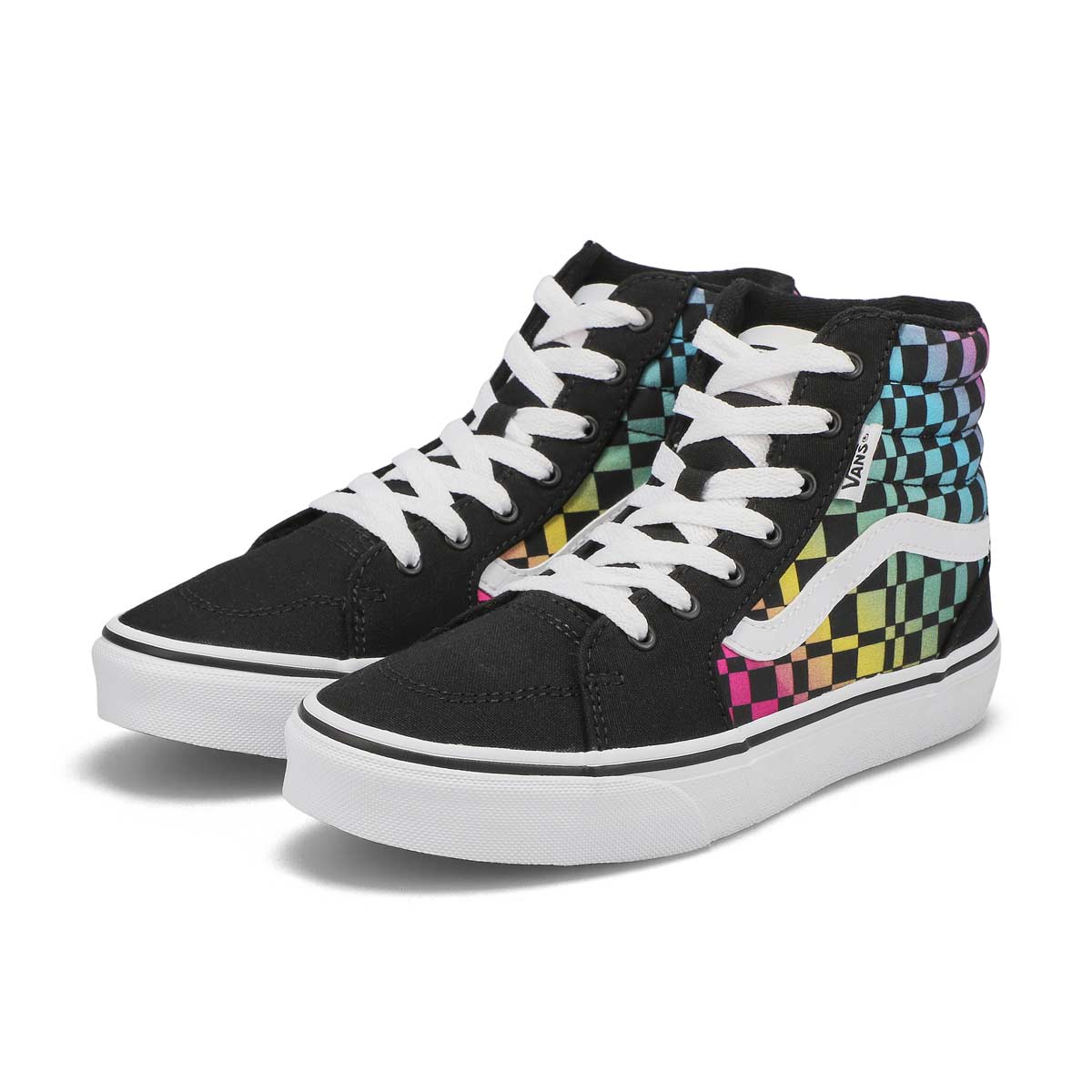 Vans Boys' Filmore Hi Top Sneaker - Black/ Wh | SoftMoc.com