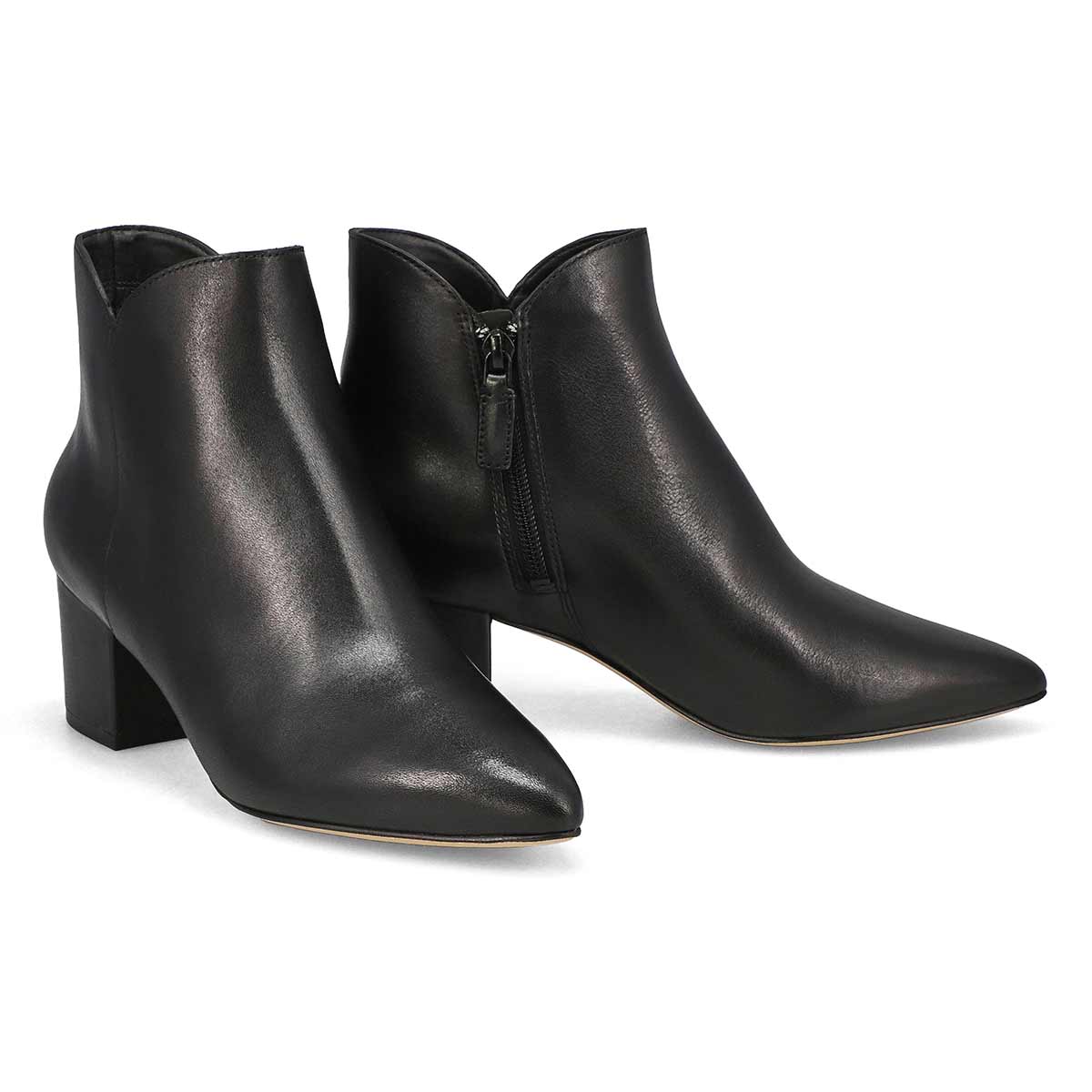 Women's Elyse Leather Ankle Boot - Black/Black