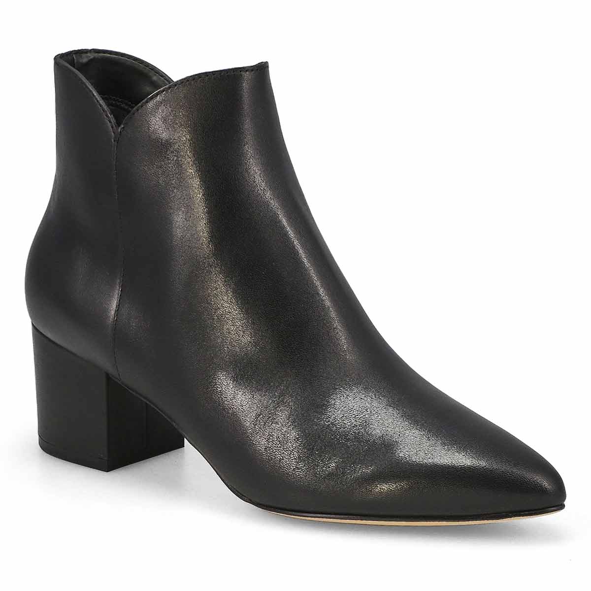 Women's Elyse Leather Ankle Boot - Black/Black