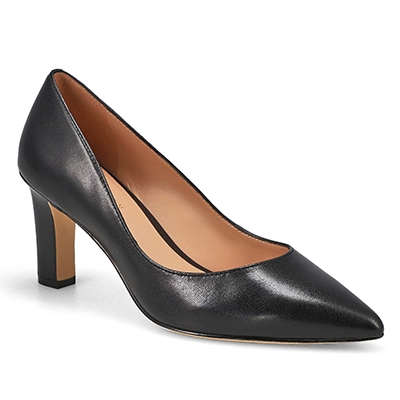 Lds Mylay Leather Dress Heel - Black