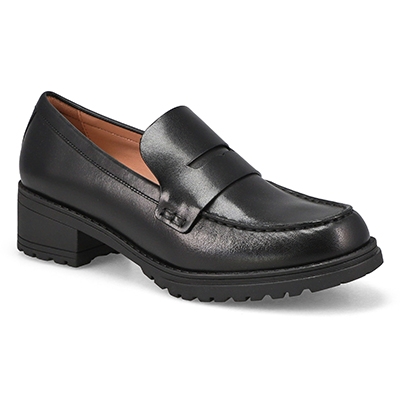 Lds Camea Lug Casual Loafers - Black