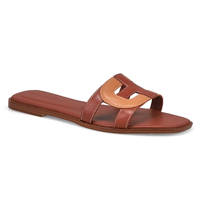 Lds Chrisee Casual Slide Sandal - Brown