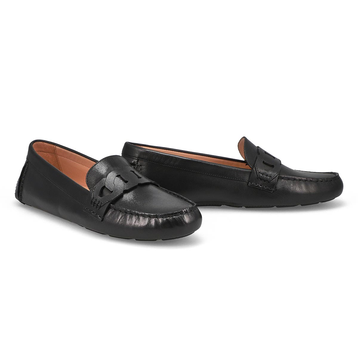 Women's Evelyn Chain Driver Casual Loafers - Black
