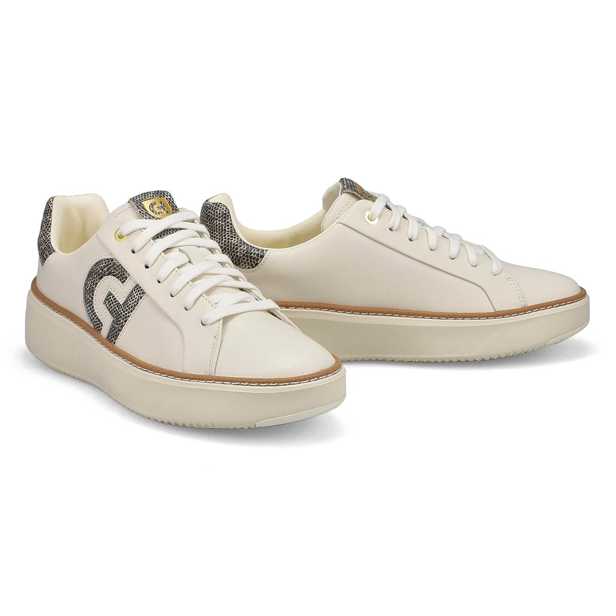 Women's Grandpro Topspin Casual Sneaker - Ivory/Black/Ivory