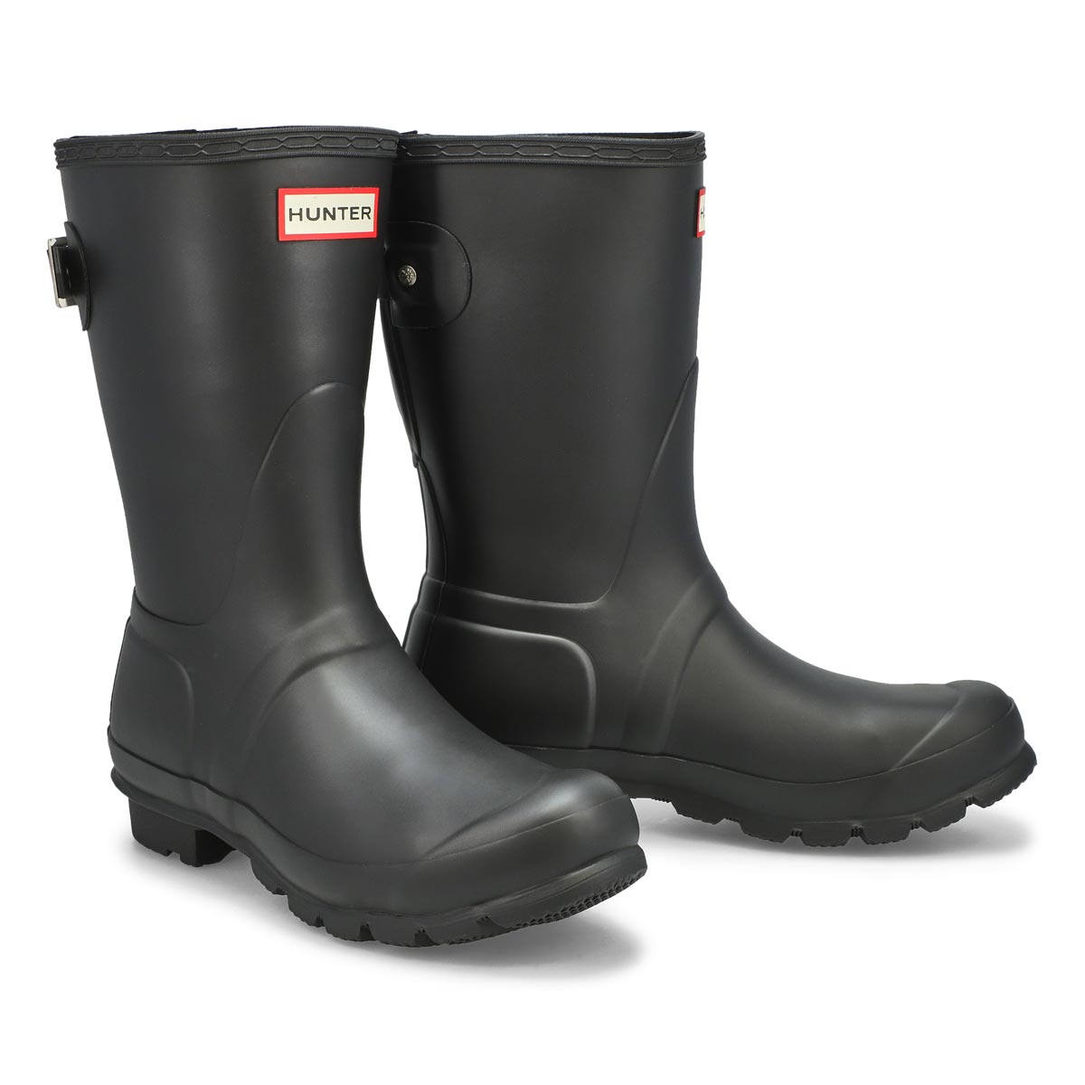 Hunter Women's ORIGINAL ADJUSTABLE SHORT black rain boots