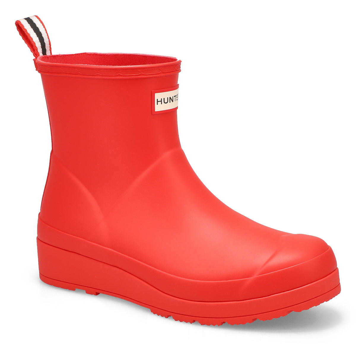 hunter short rain boots red