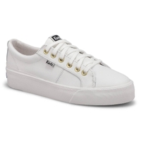 Women's Jump Kick Duo Leather Sneaker - White