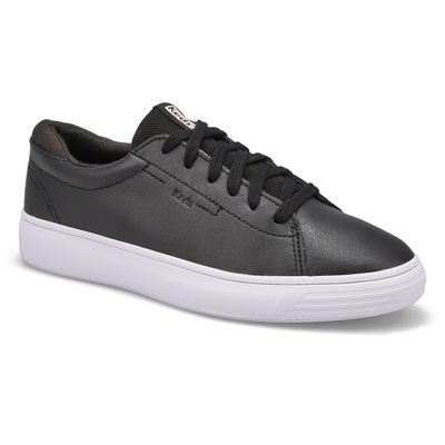 Lds Alley Leather Lace Up Sneaker - Black