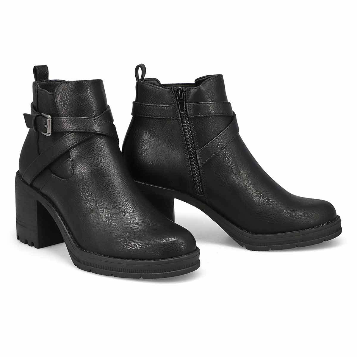 Women's Winnie Heeled Ankle Boot - Black