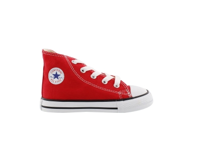 Childrens red converse store shoes