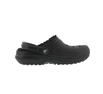 Fur lined crocs black hot sale